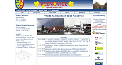 Desktop Screenshot of klenovice.cz